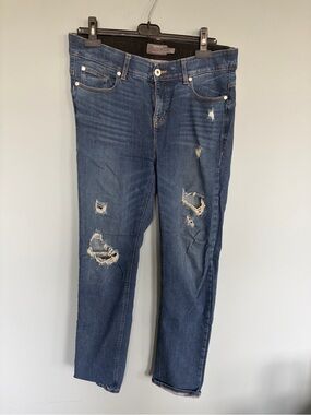 torrid Blue Distressed Skinny Jeans